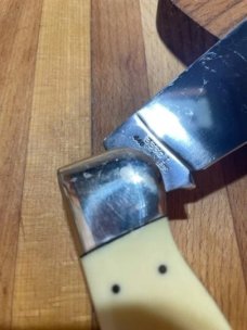 Vintage Star 3330I Folding locking hunting knife Japan, bone handles Vintage Star 3330I Folding locking hunting knife Japan, bone handles