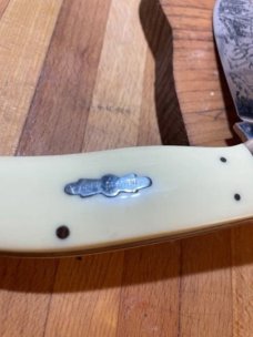 Vintage Star 3330I Folding locking hunting knife Japan, bone handles Vintage Star 3330I Folding locking hunting knife Japan, bone handles