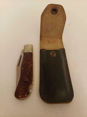 Vintage Valor Japan 4000322 Flintlock Single Blade Folding Lockback Knife