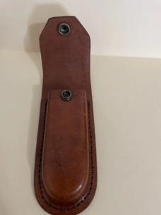  Leather folding knife sheath for 5" knife and up to 2 inch belts 