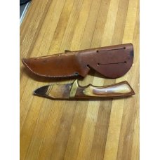 Vintage Hilman #168 hunting knife and leather sheath Vintage Hilman #168 hunting knife and leather sheath