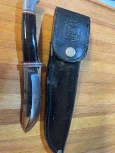 Vintage rare Overland Solingen steel Germany with leather case Vintage rare Overland Solingen steel Germany with leather case