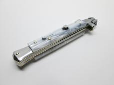 9" Automatic Switchblade Stiletto - White Imitation Mother of Pearl - Made in Italy