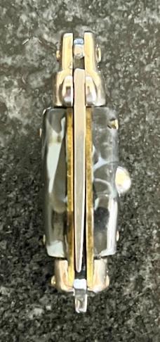 Miniature Switchblade Knife, Made In Italy, Marked Inox, Older Style, Imitation Horn Handle 