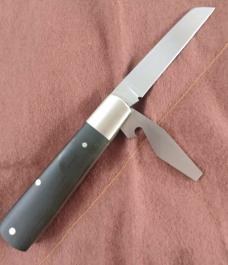Sacred Bear/Tory Utt Caplifter Jack..Green Micarta.Nickel Silver.3.5"..Sheepsfoot&bottle opener.1095 Sacred Bear/Tory Utt Caplifter Jack..Green Micarta.Nickel Silver.3.5"..Sheepsfoot&bottle opener.1095