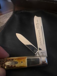 1984 Case XX •••SS••• USA 5205R SS Awesome Second Cut Stag Handle With Razor Blade & Tiered Bolsters