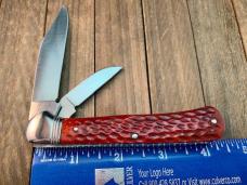 Cattaraugus Cutlery by A.G. Russell Folding Hunter Red Jigged Bone Seki Japan