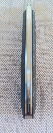 Mike Moran Swayback Sheepsfoot Jack..Jigged Paper Micarta..Cpm154...3 7/8" closed..coa,.pouch. Mike Moran Swayback Sheepsfoot Jack..Jigged Paper Micarta..Cpm154...3 7/8" closed..coa,.pouch.