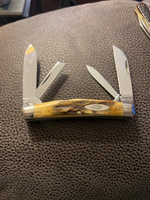1965/69 Case XX USA 5488 Super Fat & Super Gnarly Stag Handle 88 Congress With Four Blades Like New