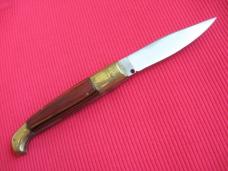 Vintage Italian Indiana Engraved Bolster Button Open/Close Switchblade Knife.