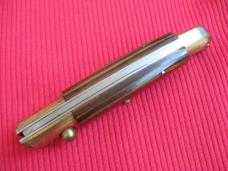 Vintage Italian Indiana Engraved Bolster Button Open/Close Switchblade Knife.