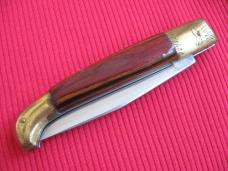 Vintage Italian Indiana Engraved Bolster Button Open/Close Switchblade Knife.