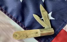 Orig Colonel Coon 2 Blade Barlow w/ Bone Handles & colonel coon blade etch Orig Colonel Coon 2 Blade Barlow w/ Bone Handles & colonel coon blade etch
