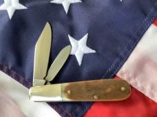 Orig Colonel Coon 2 Blade Barlow w/ Bone Handles & colonel coon blade etch Orig Colonel Coon 2 Blade Barlow w/ Bone Handles & colonel coon blade etch
