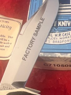 Super Rare W R Case & Sons Bradford PA 199?  Tested XX C71050L SAB "FACTORY SAMPLE" ZIPPER Series