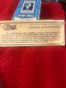 Super Rare W R Case & Sons Bradford PA 199?  Tested XX C71050L SAB "FACTORY SAMPLE" ZIPPER Series