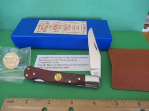 Canal Street Cutlery Co-Op/Red Hill Cutlery Red Flannel 1 of 25 Made Pinch Lockback  154CM