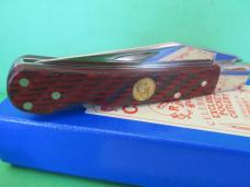 Canal Street Cutlery Co-Op/Red Hill Cutlery Red Flannel 1 of 25 Made Pinch Lockback  154CM