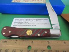 Canal Street Cutlery Co-Op/Red Hill Cutlery Red Flannel 1 of 25 Made Pinch Lockback  154CM