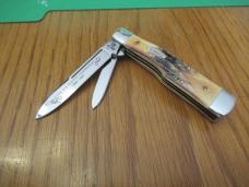 Case XX 1889-1989 Centennial Stag Gunstock pattern 3 5215 SS Case XX 1889-1989 Centennial Stag Gunstock pattern 3 5215 SS
