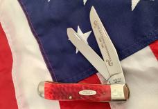 Case xx 1989 Centennial Trapper Knife w/ Red Bone Handles -NOS in M/NM Condition