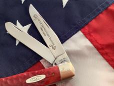 Case xx 1989 Centennial Trapper Knife w/ Red Bone Handles -NOS in M/NM Condition
