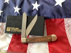 Vintage J A Henckels Trapper (HK5-GSW) Pocket Knife w/ GunStock Walnut Handles -COA & Orig Box Vintage J A Henckels Trapper (HK5-GSW) Pocket Knife w/ GunStock Walnut Handles -COA & Orig Box