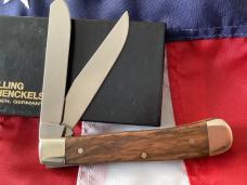 Vintage J A Henckels Trapper (HK5-GSW) Pocket Knife w/ GunStock Walnut Handles -COA & Orig Box Vintage J A Henckels Trapper (HK5-GSW) Pocket Knife w/ GunStock Walnut Handles -COA & Orig Box
