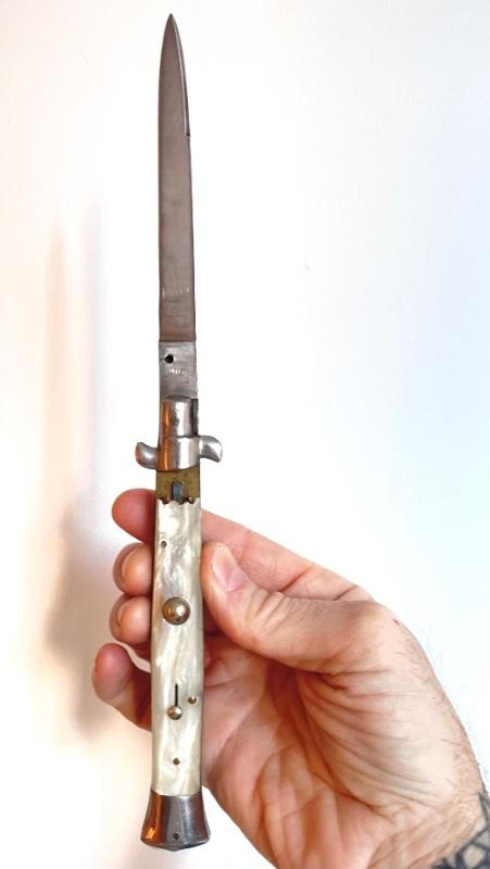 Vintage INOX 11” Italian Switchblade 