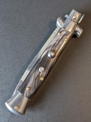 FRANK BELTRAME 23CM 9" DAGGER AUTO IN NICE BUFFALO HORN...NEW 