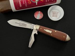 Great Eastern Cutlery GEC Tidioute 852221 Crown Lifter in Natural Canvas Micarta