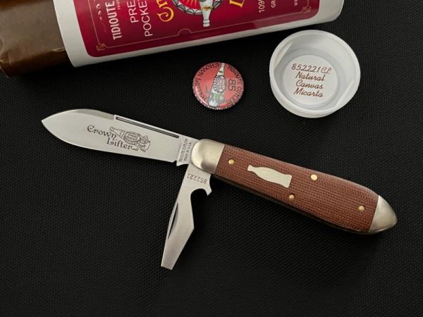 Great Eastern Cutlery GEC Tidioute 852221 Crown Lifter in Natural Canvas Micarta Great Eastern Cutlery GEC Tidioute 852221 Crown Lifter in Natural Canvas Micarta