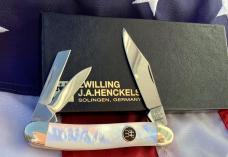 Zwilling J A Henckels 3 Blade Whittler pocket knife w/ Nice Fiery Mother of Pearl Handles - NOS Zwilling J A Henckels 3 Blade Whittler pocket knife w/ Nice Fiery Mother of Pearl Handles - NOS