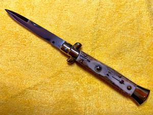 Italian Stiletto, 8.5" Stag. Price Reduced