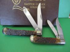 Queen 1977 USA. Master Cutler Collection Rogers Bone Trapper & Mini Trapper Queen 1977 USA. Master Cutler Collection Rogers Bone Trapper & Mini Trapper