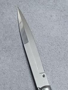 9" Frank B. stiletto knife. Ram Horn. 