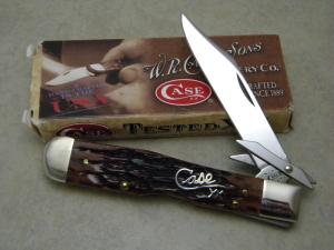 Case XX USA 2011 W.R. Case & Sons Cutlery Co.Bone 6111 1/2 Cheetah Lockback Knife