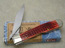 Case XX USA 2004 Old Red Bone 6111 1/2 Pocket Worn Cheetah Lockback Knife Case XX USA 2004 Old Red Bone 6111 1/2 Pocket Worn Cheetah Lockback Knife