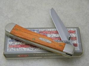 Case XX USA 2012 Chestnut Bone 6154LC Trapperlock Knife in Box w/Pocket Clip