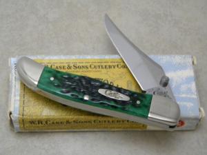 Case XX USA Pocket Worn 2012 Burnt Green Mid Folding Hunter Knife NIB w/Pocket Clip