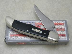 Case XX USA 2014 Black Micarta 101265LC Mid Folding Hunter Knife NIB w/Pocket Clip