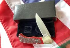 Vintage J A Henckels Folding Lock Back Hunting/Hunter Knife with Red Pick Bone Handles - NOS Vintage J A Henckels Folding Lock Back Hunting/Hunter Knife with Red Pick Bone Handles - NOS