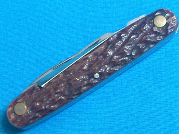 VINTAGE MANN BRUCKMANN JIGGED BONE EQUAL END CIGAR UTILITY FOLDING POCKET KNIFE KNIVES OLD VINTAGE MANN BRUCKMANN JIGGED BONE EQUAL END CIGAR UTILITY FOLDING POCKET KNIFE KNIVES OLD