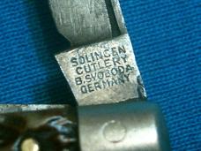 VINTAGE SOLINGEN CUTLERY B SVOBODA GERMANY 89 JIGGED BONE STOCKMAN FOLDING POCKET KNIFE KNIVES OLD