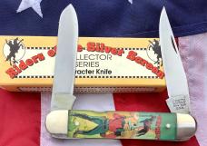 Vintage Camillus 2 Blade Large Cigar Knife w/ Riders of the Silver Screen Handles -Tom Mix -NIB Vintage Camillus 2 Blade Large Cigar Knife w/ Riders of the Silver Screen Handles -Tom Mix -NIB
