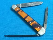 VINTAGE REMINGTON UMC USA R6445 TORTOISE SLEEVEBOARD LOBSTER FOLDING POCKET PEN KNIFE KNIVES OLD