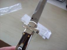 A. G. A. Campolin Lever Maltese Cross Bayonet Large 9 Incher Lockback W/Genuine Stag/Antler NIB A. G. A. Campolin Lever Maltese Cross Bayonet Large 9 Incher Lockback W/Genuine Stag/Antler NIB