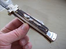 A. G. A. Campolin Lever Maltese Cross Bayonet Large 9 Incher Lockback W/Genuine Stag/Antler NIB A. G. A. Campolin Lever Maltese Cross Bayonet Large 9 Incher Lockback W/Genuine Stag/Antler NIB