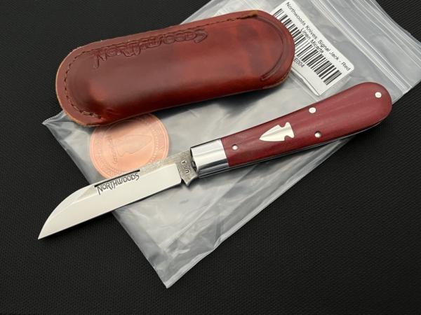 Northwoods Knives SignalJack in Red Linen Micarta Great Eastern Cutlery GEC 