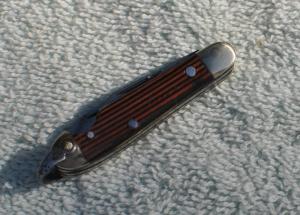 Colonial Miniature Easy Opener Two Blade Loud Snap Both Blades Bail Celluloid Handles No Shrinkage